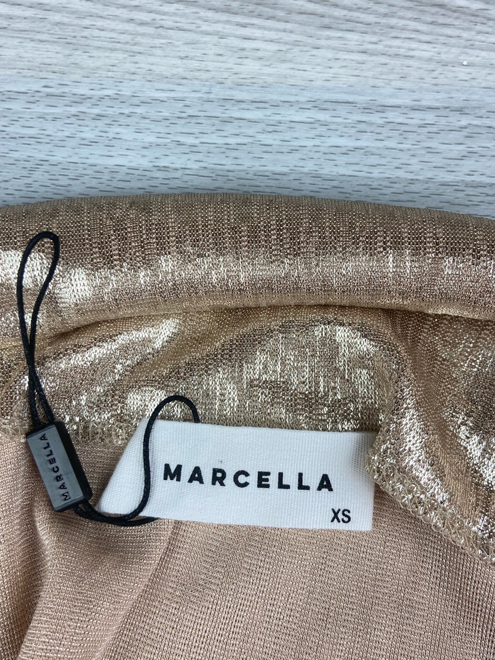 Marcella NYC Cooper Sparkly Lurex Long Sleeve Boatneck Top Stardust Size XS - Picture 12 of 15